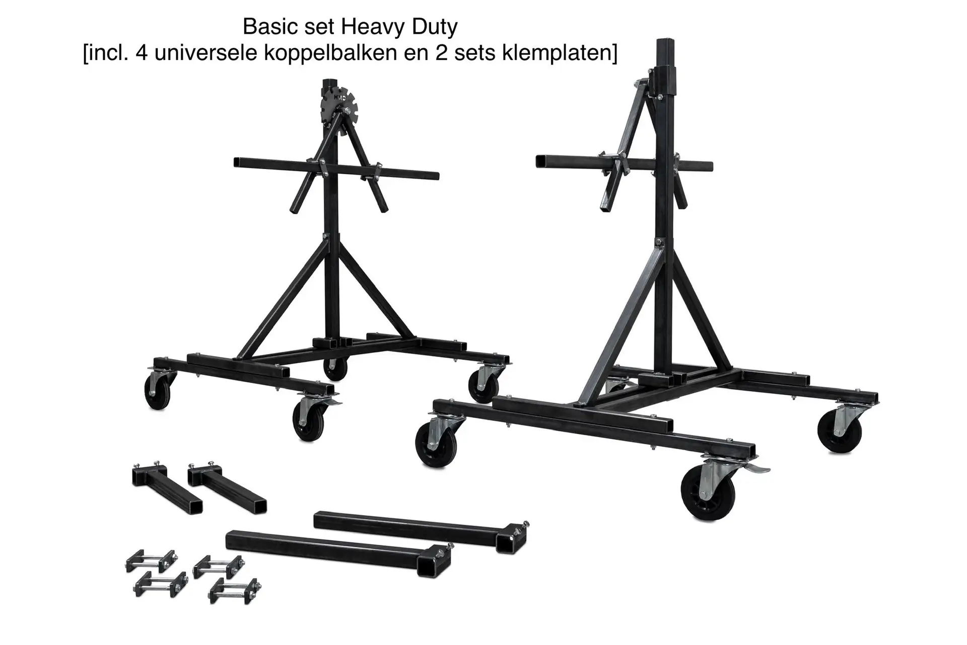 Kantelbrug basic set heavy duty incl 4 universele koppelbalken en 2 sets klemplaten